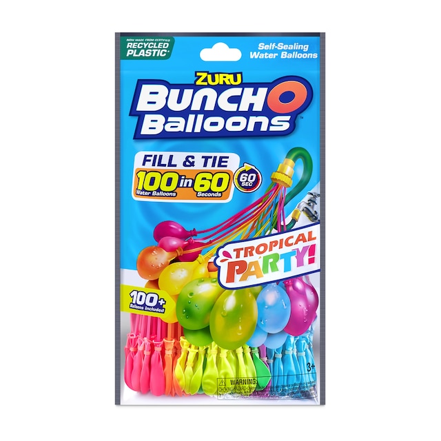 Pack neón 100 buncho balloons carga rápìda auto-sellante en 60 segundos
