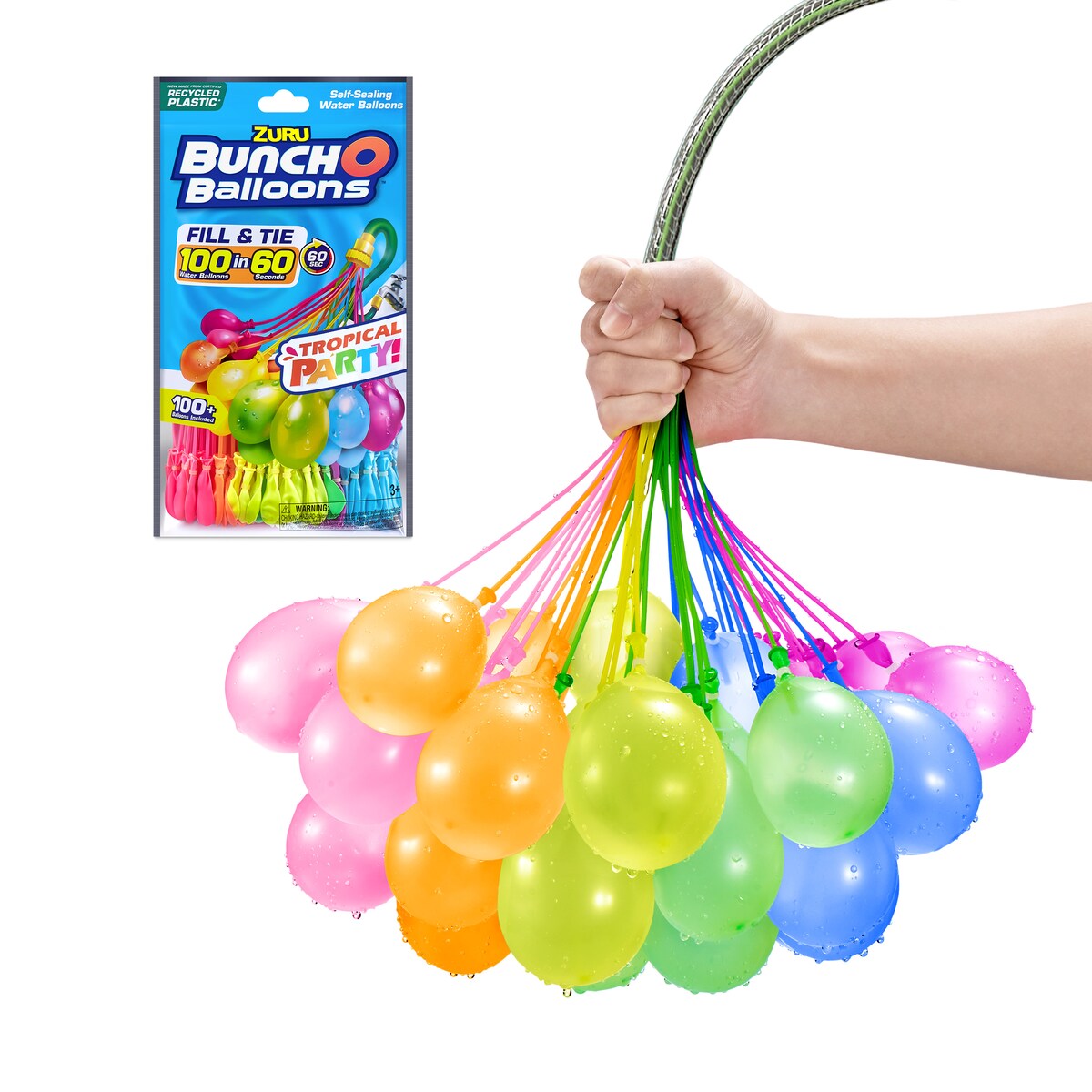 Pack neón 100 buncho balloons carga rápìda auto-sellante en 60 segundos 2