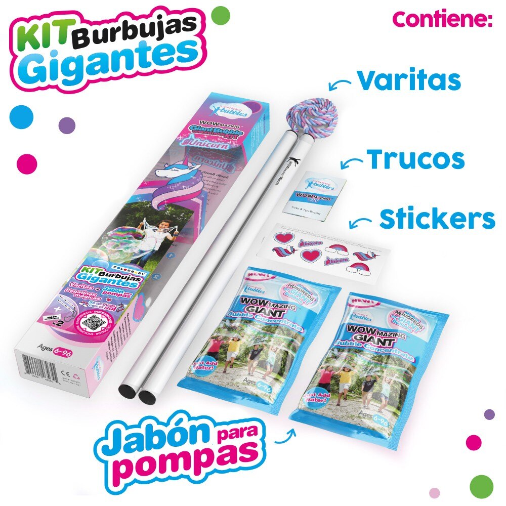 Crea Pompas Gigantes Unicornio Wowmazing 6