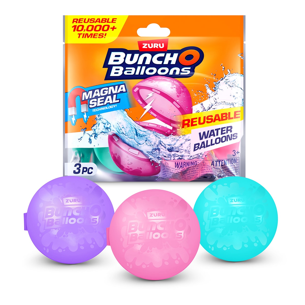 Pack 3 Globos de agua reutilizables Bunch O Ballons modelos surtidos 1