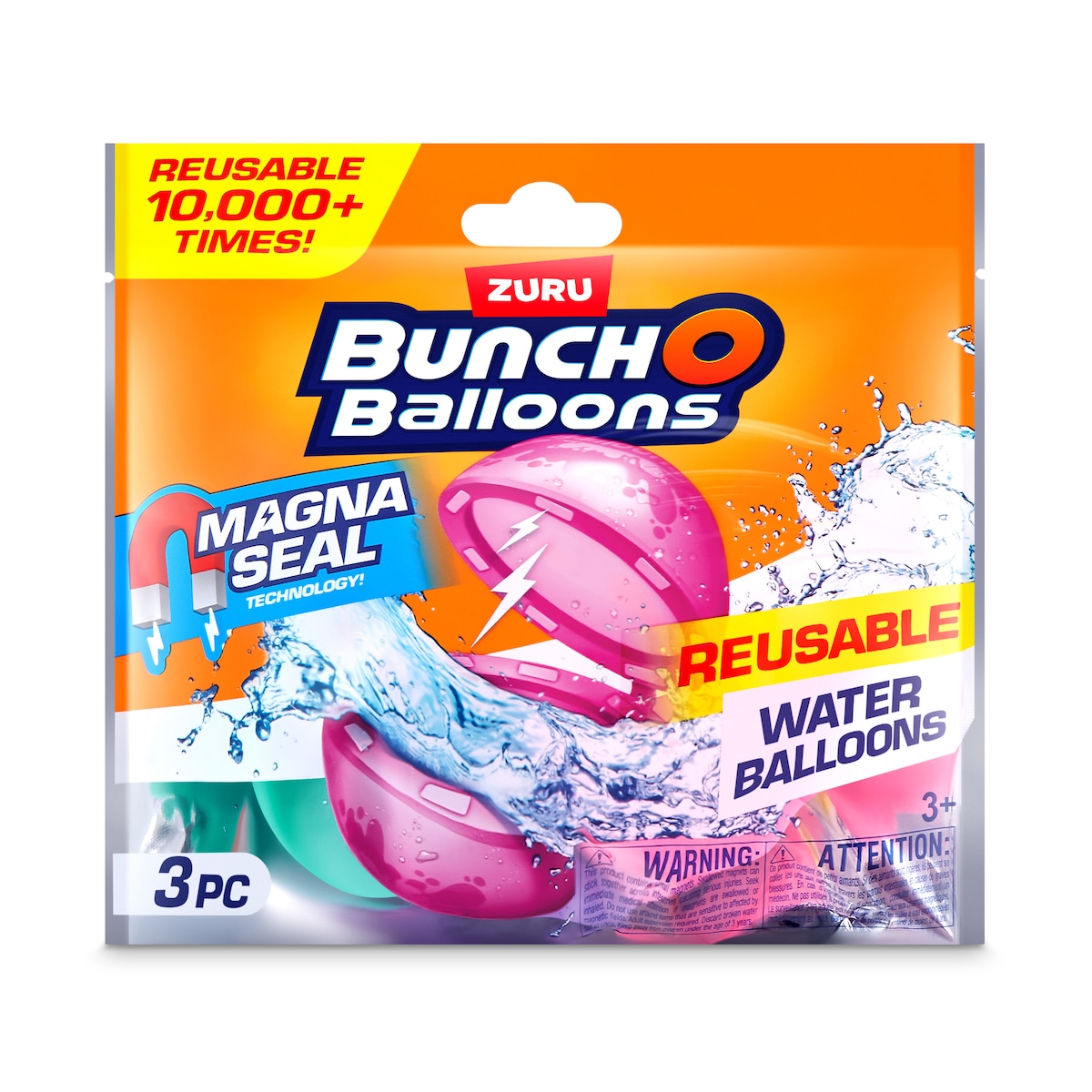 Pack 3 Globos de agua reutilizables Bunch O Ballons modelos surtidos 5