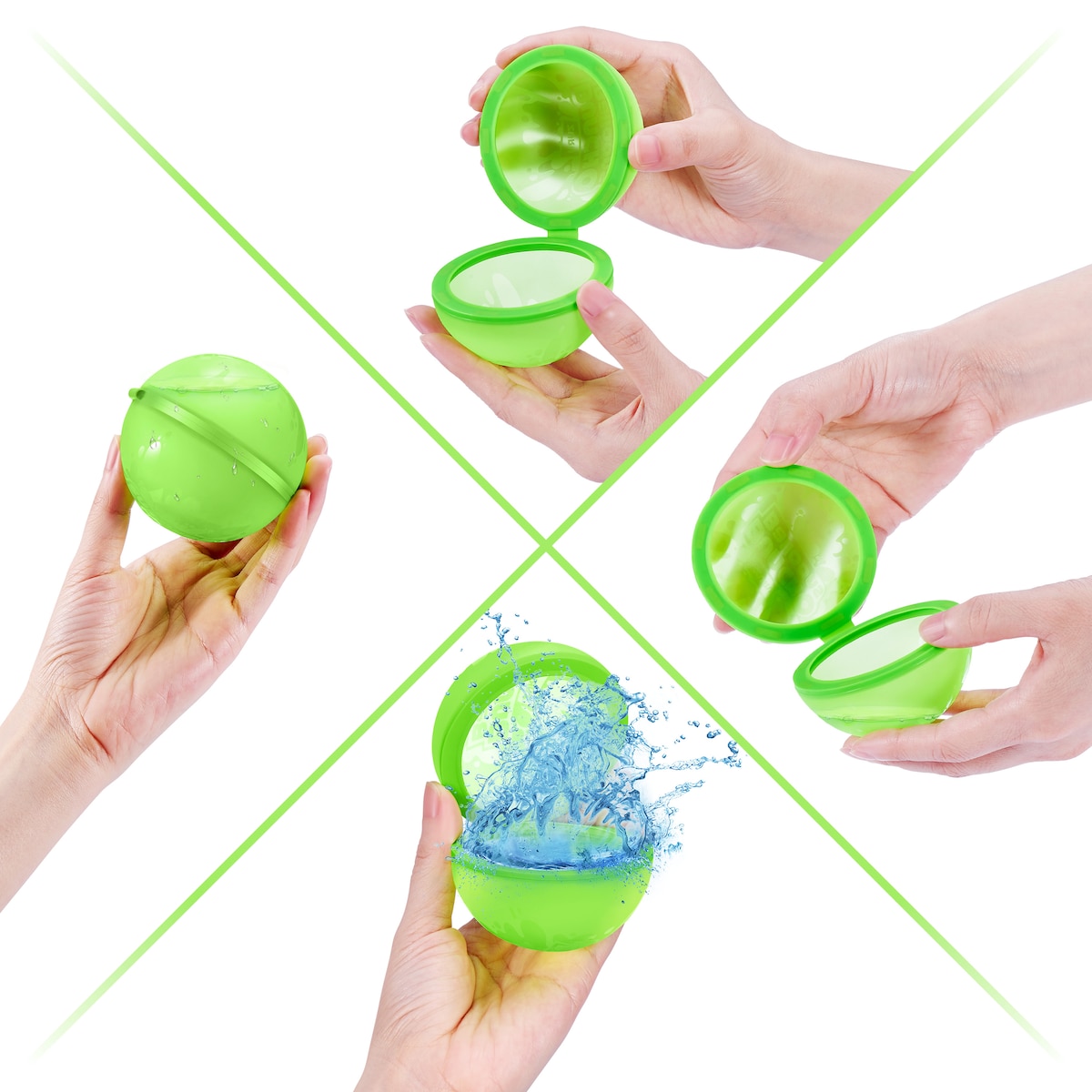 Pack 3 Globos de agua reutilizables Bunch O Ballons modelos surtidos 7