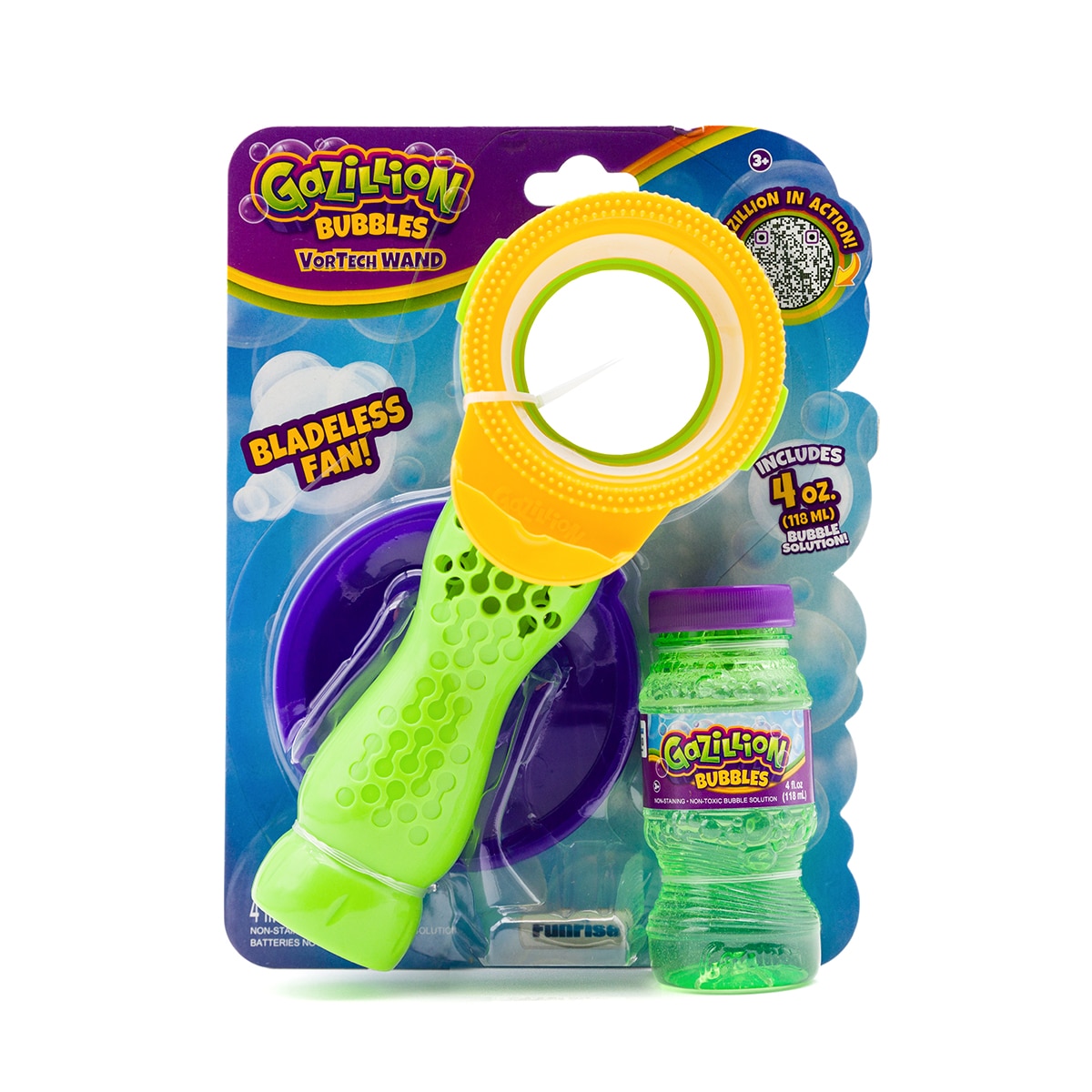Varita ventilador con solución de pompas de 118 ml Vortech Wand Gazillion 2