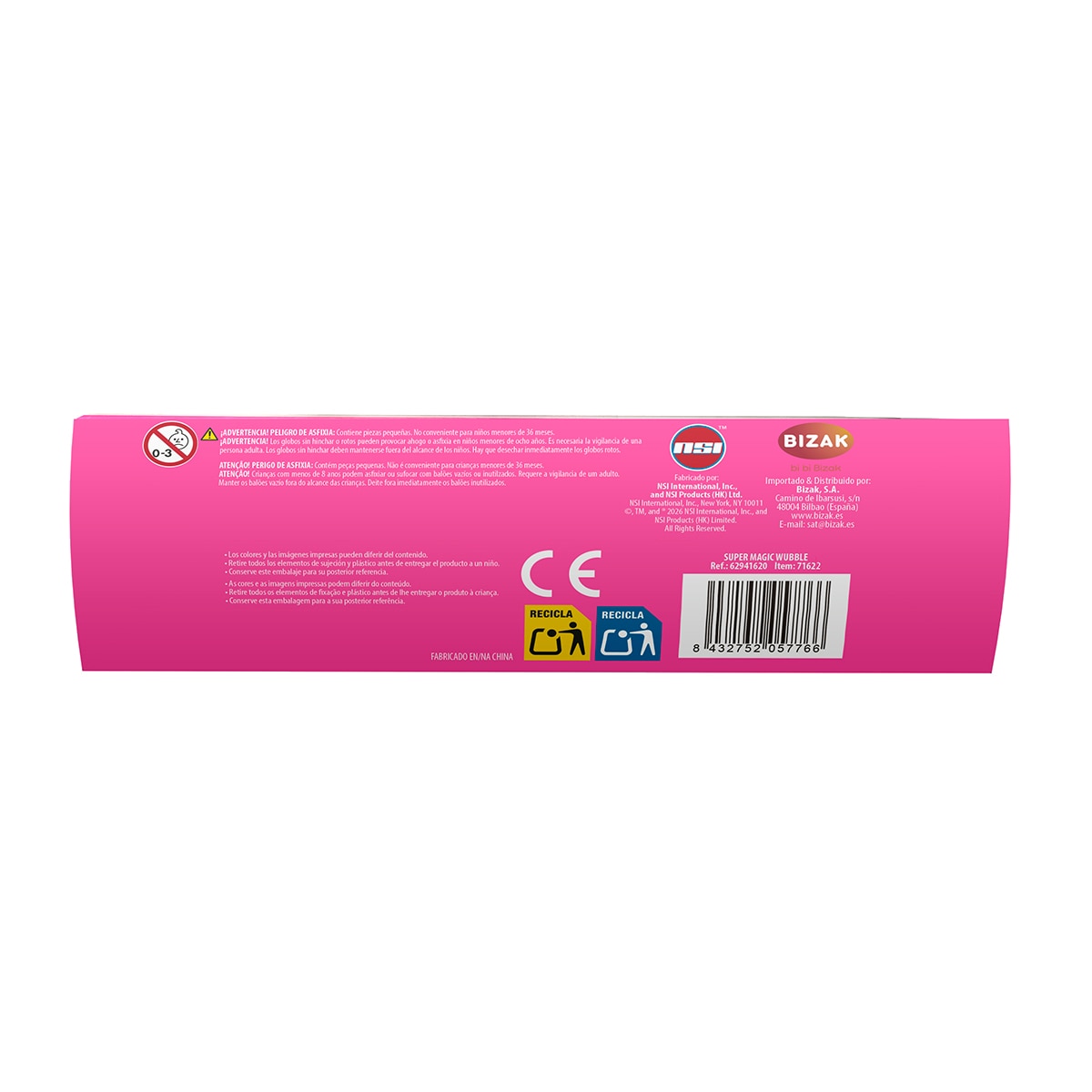 Burbuja Super Magic Wubble surtido dos colores Bizak 3