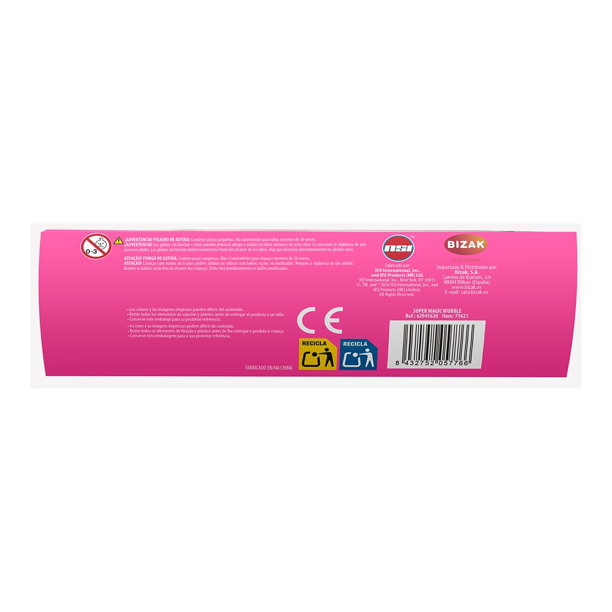 Burbuja Super Magic Wubble surtido dos colores Bizak 7