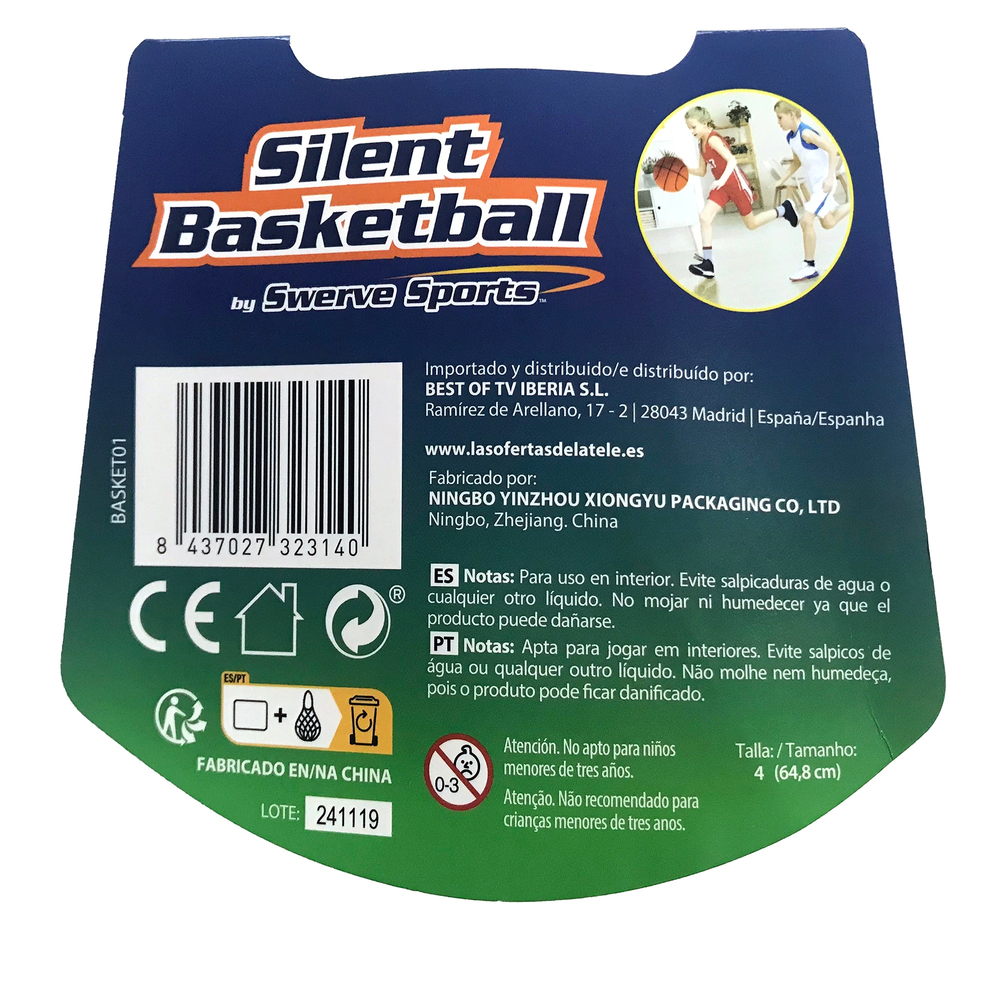 Pelota Silent Basketball 3