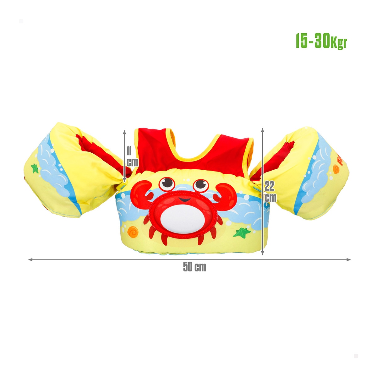 Chaleco salvavidas niño cangrejo 15-30 kg regulable Aqua Sport 4