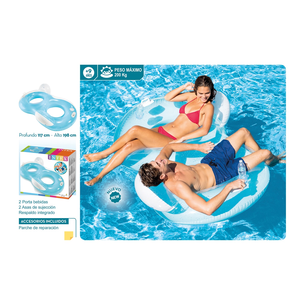 Colchoneta hinchable doble INTEX 3