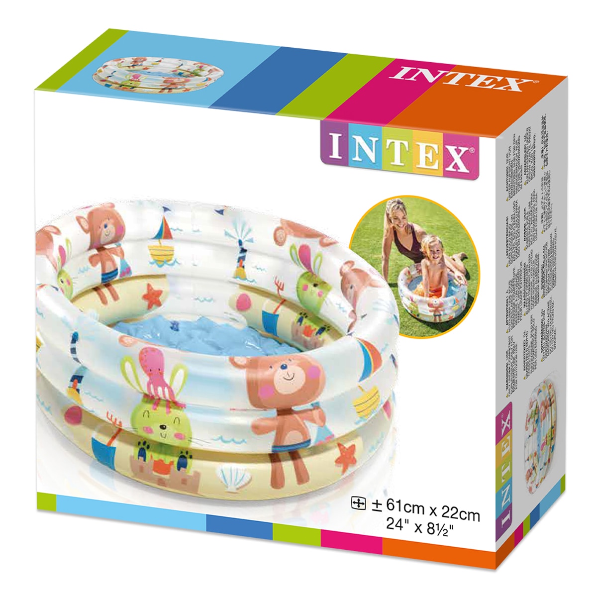 Piscina bebé Animalitos 3 Aros 2