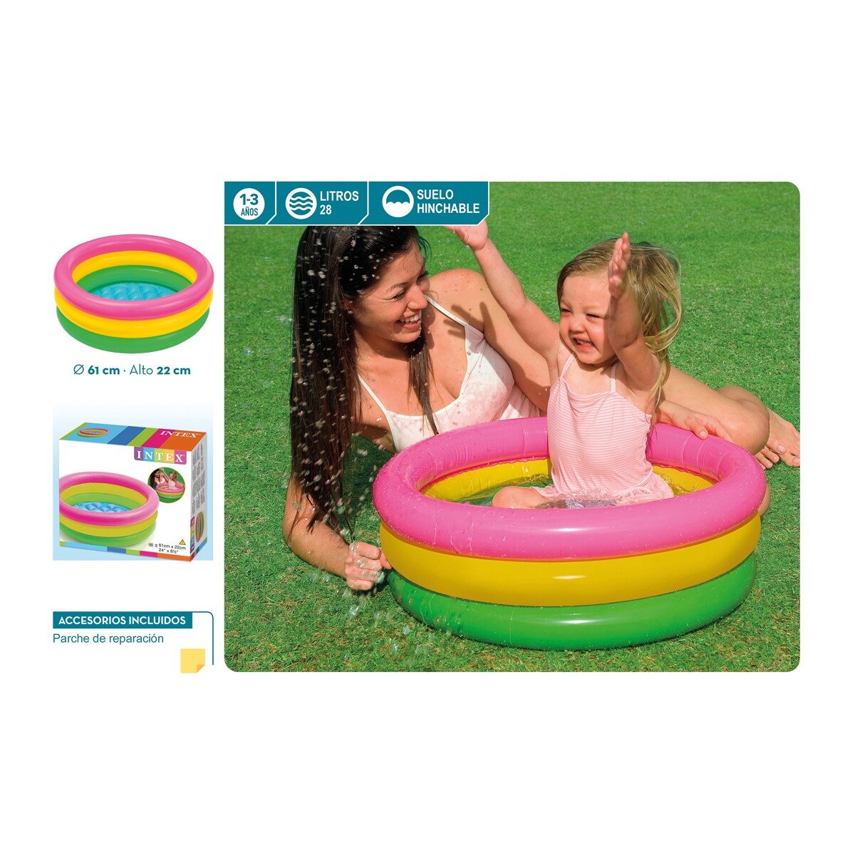 Piscina bebé Sunset Glow 3 Aros 3