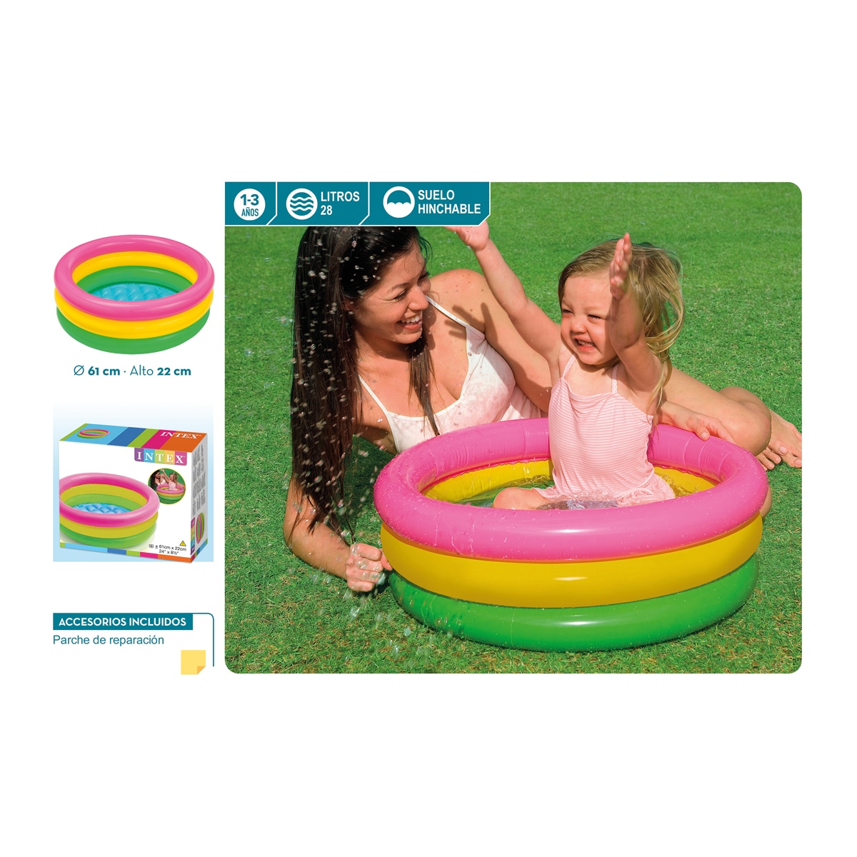 Piscina bebé Sunset Glow 3 Aros 3