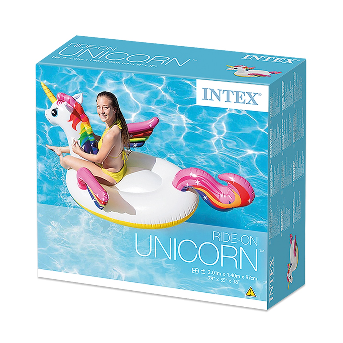 Unicornio hinchable tamaño mediano INTEX 2