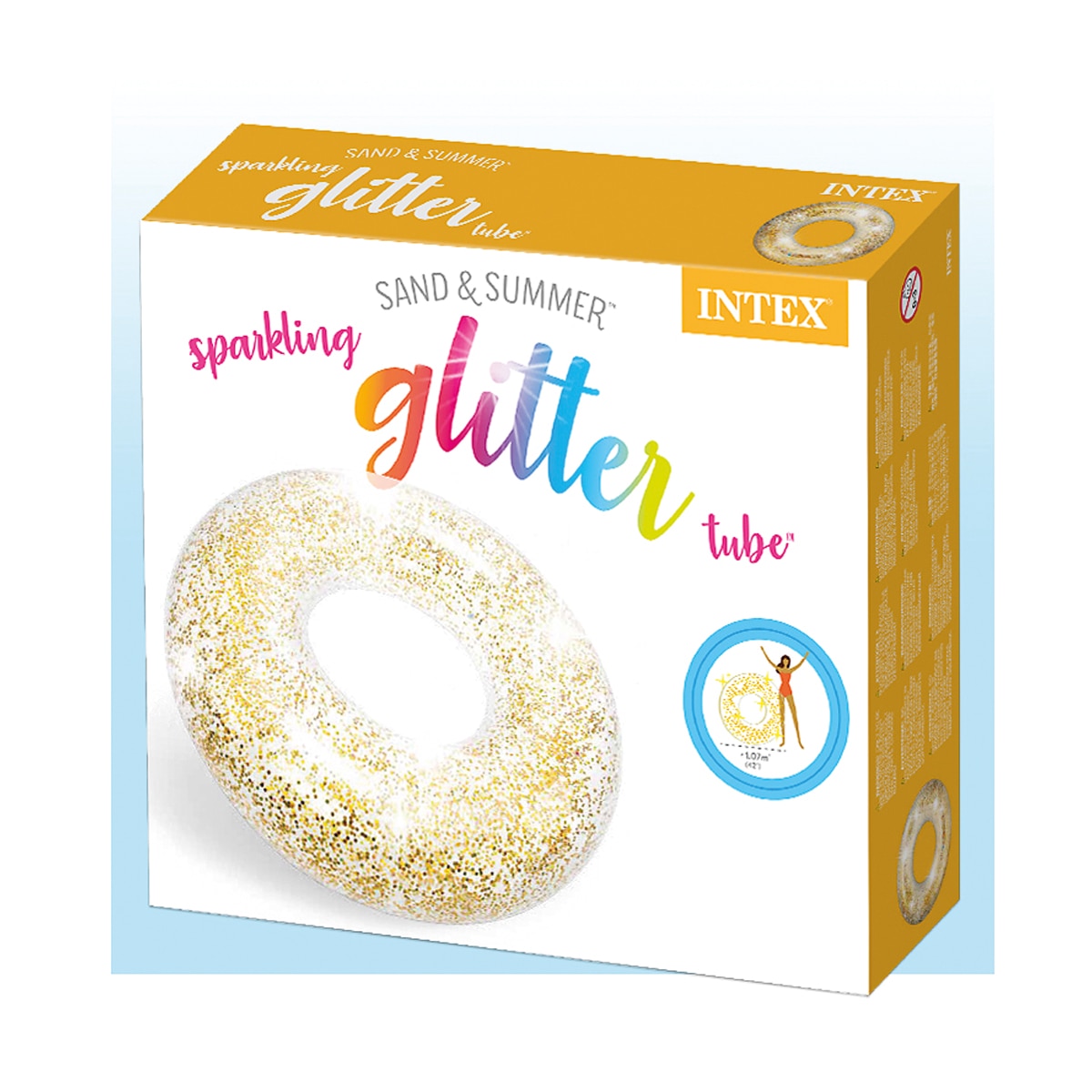 Boia Roda Glitter Transparente Intex 2