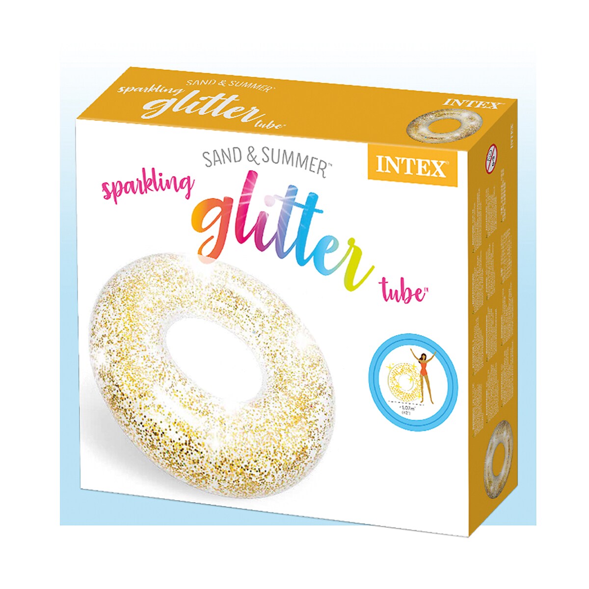Boia Roda Glitter Transparente Intex 2