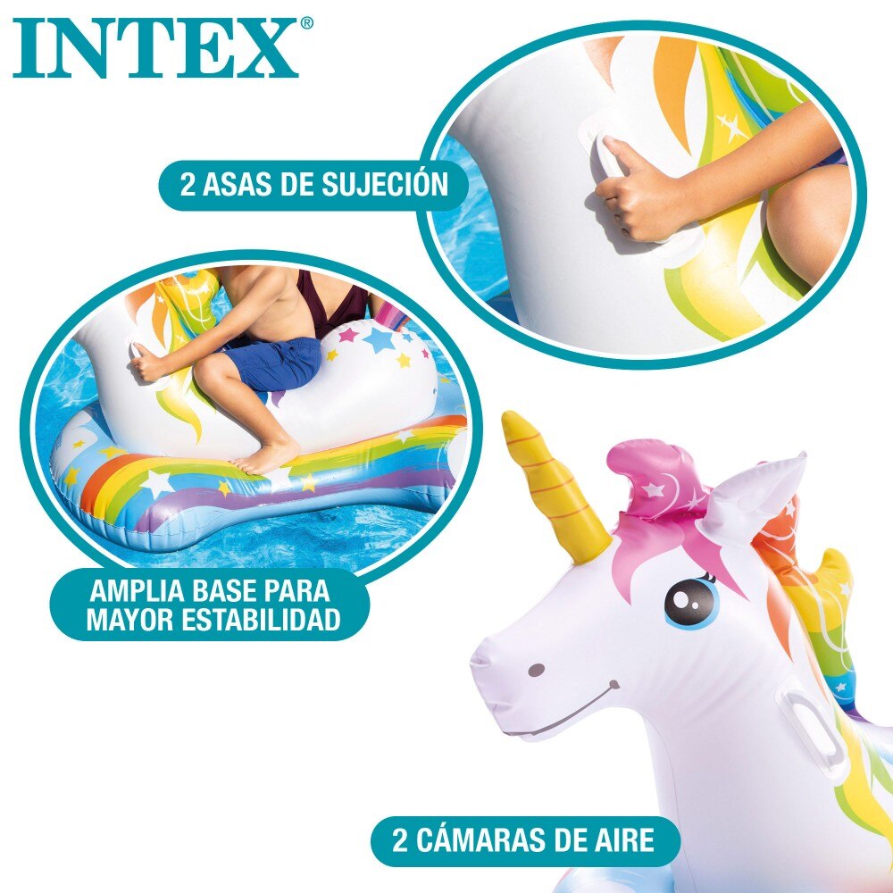 Colchoneta hinchable infantil unicornio 4