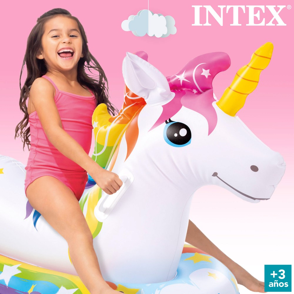 Colchoneta hinchable infantil unicornio 6