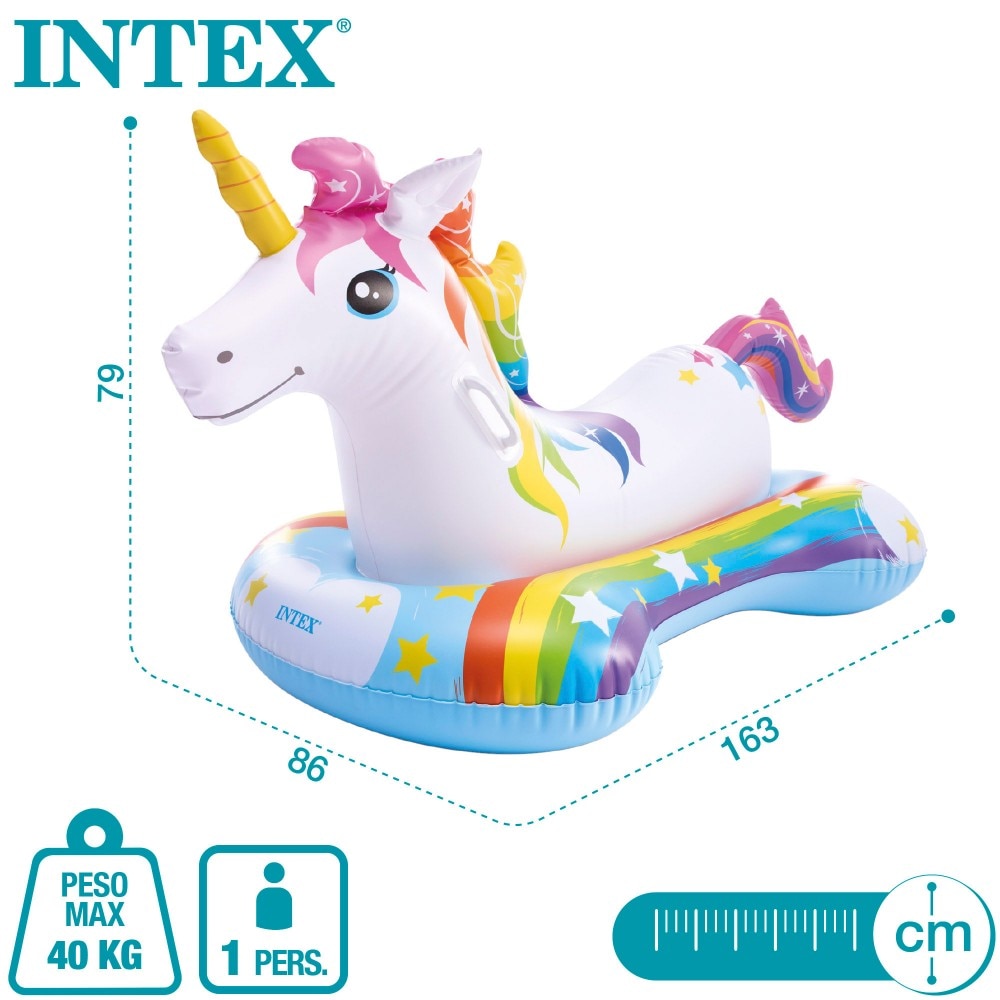 Colchoneta hinchable infantil unicornio 7