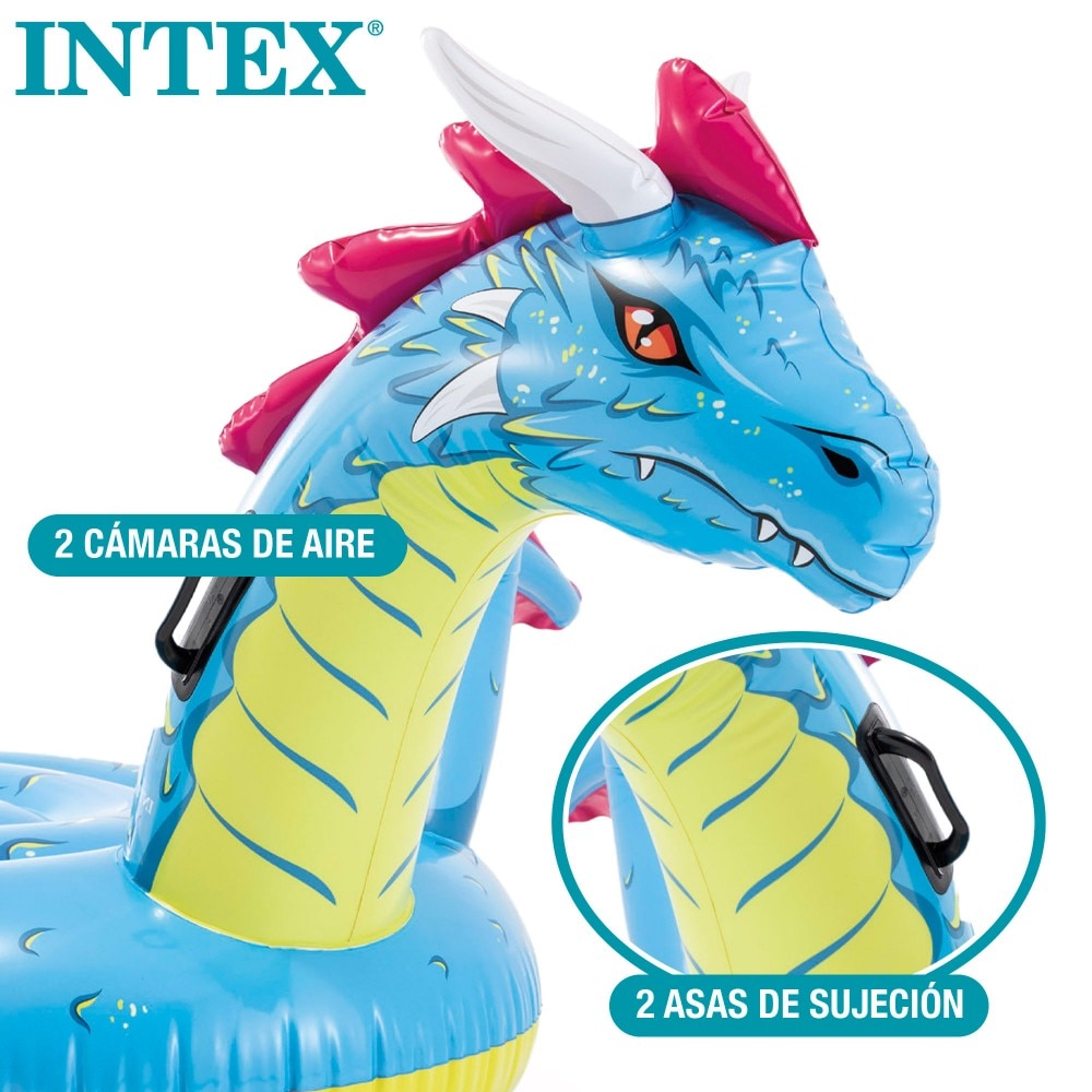 Colchoneta hinchable infantil dragón 4