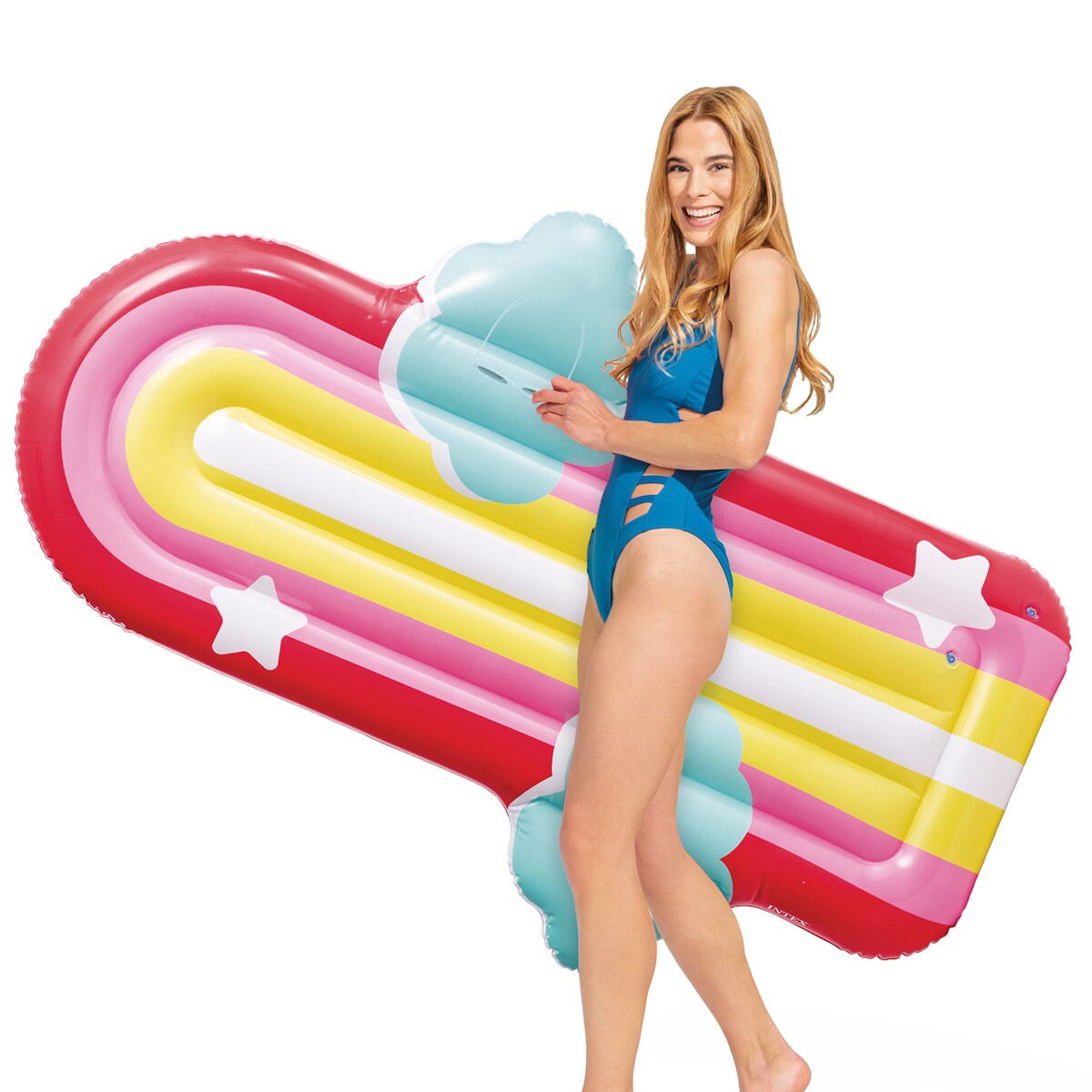 Colchão Insuflável Nube Arco Iris Intex 6