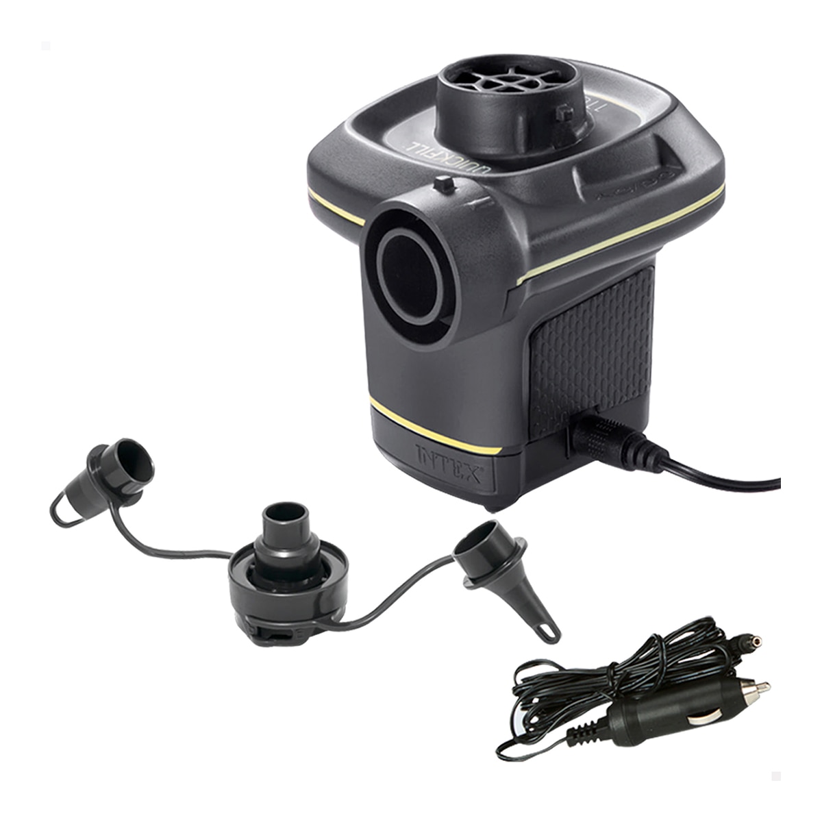 Intex - Hinchador bomba eléctrica Quick Fill 220-240V + Adaptador 12V Intex