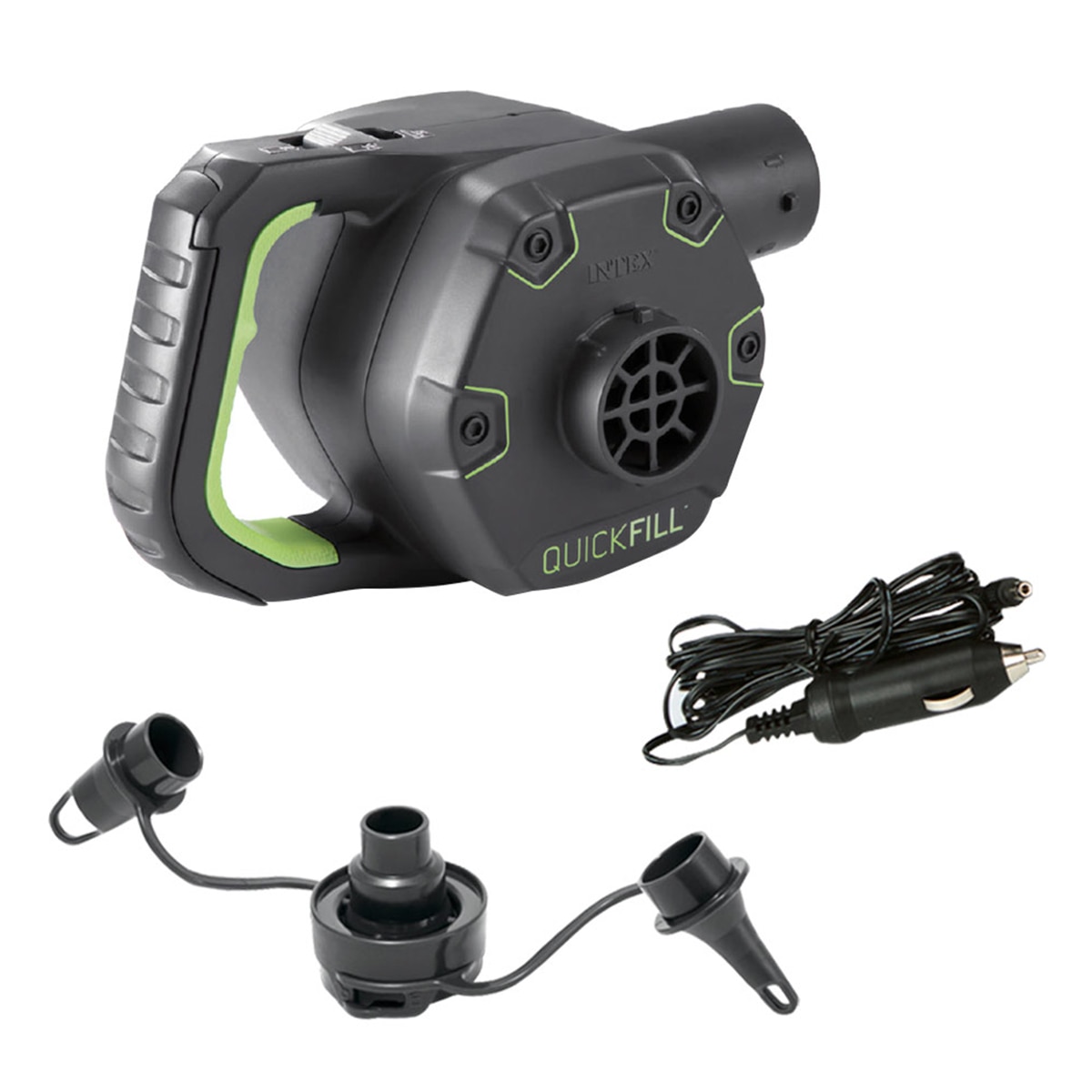 Imagen 0 de Hinchador bomba eléctrica Quick Fill Recargable 220-240V + Adaptador 12V Intex