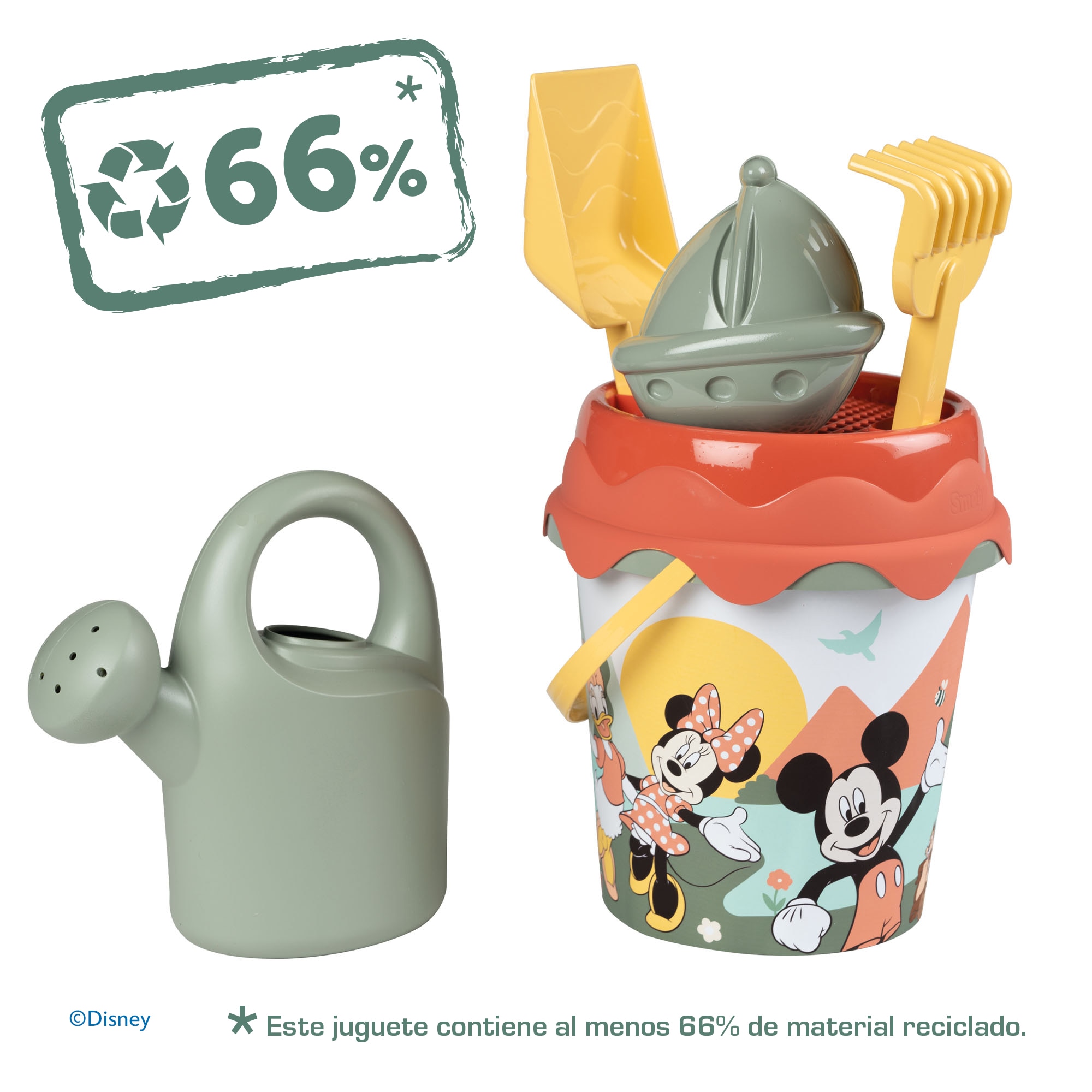 Cubo de playa completo Mickey Mouse Disney Smoby Life 5