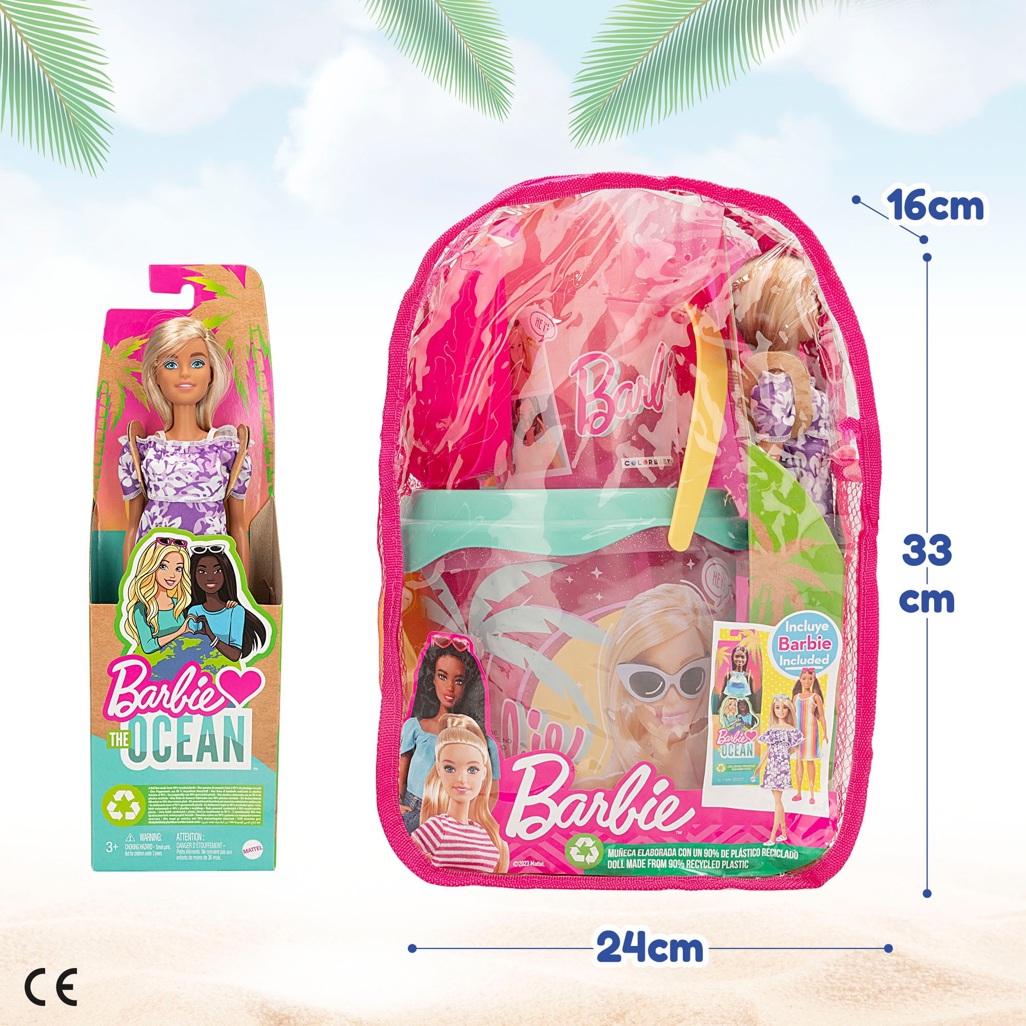Mochila Playa Con Muñeca Barbie Ocean 8
