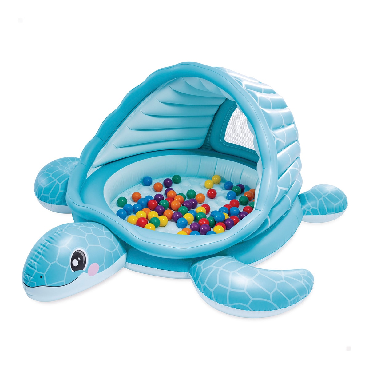 Parque Tortuga Hinchable con 100 pelotas de colores Intex 5
