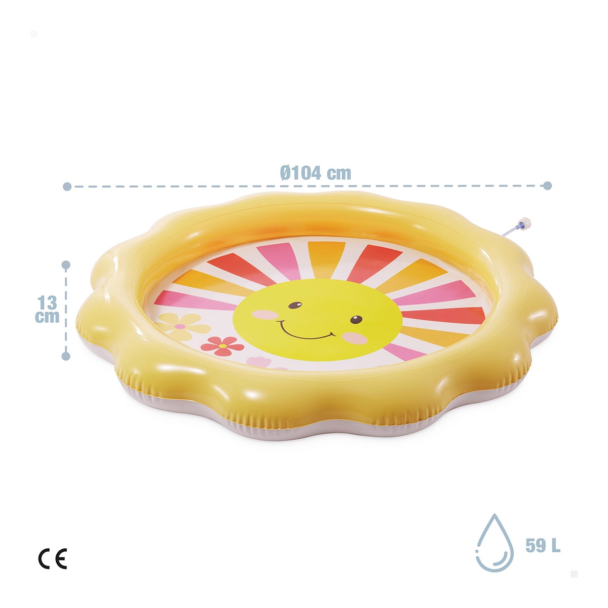 Piscina infantil hinchable con forma de flor Intex 4