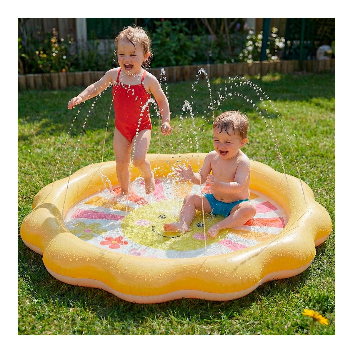 Piscina infantil hinchable con forma de flor Intex 6