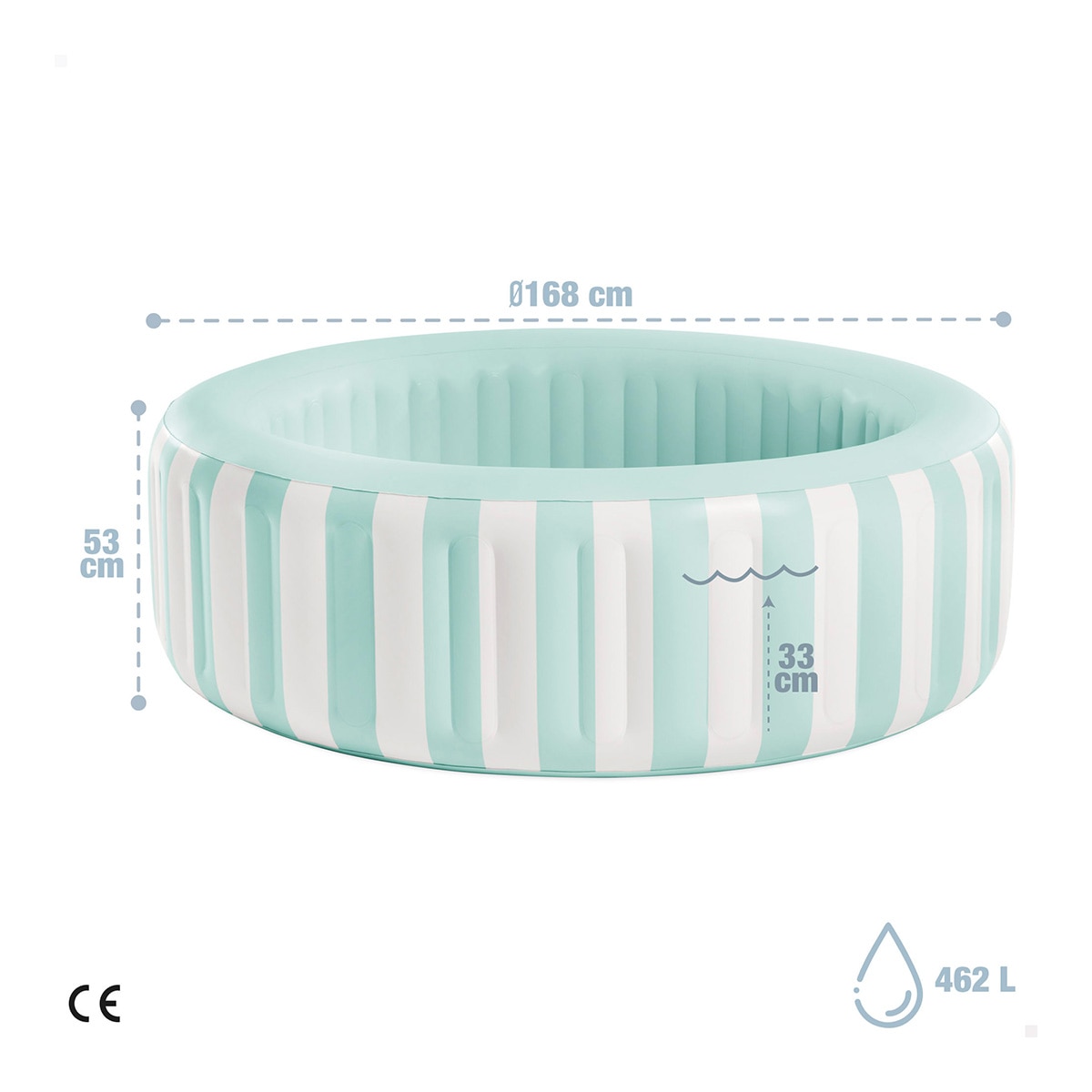 Piscina infantil hinchable redonda 168 cm Intex 4