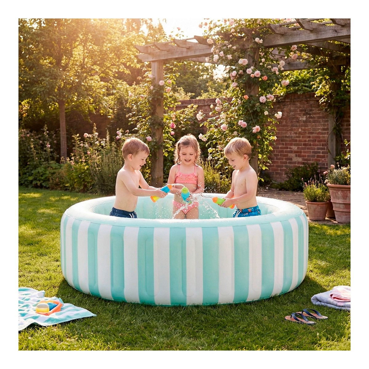 Piscina infantil hinchable redonda 168 cm Intex 6