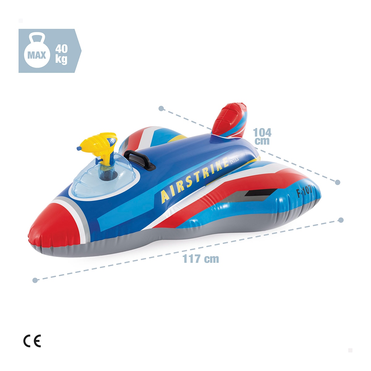 Avión acuático hinchable con pistola de agua Intex 4