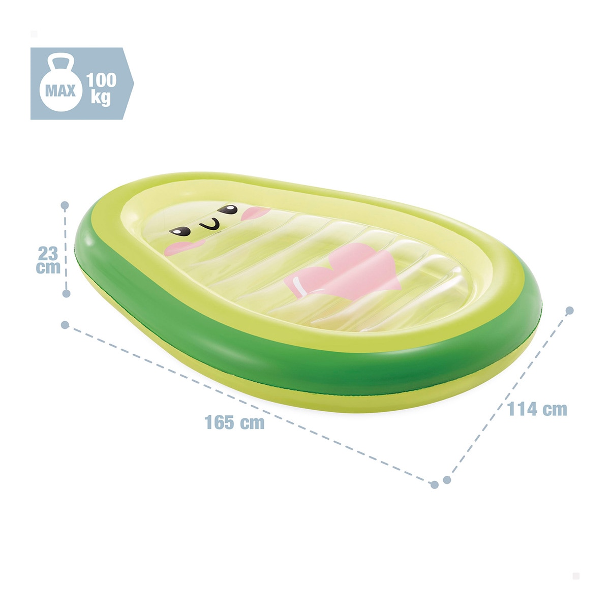 Colchoneta hinchable aguacate Intex 4