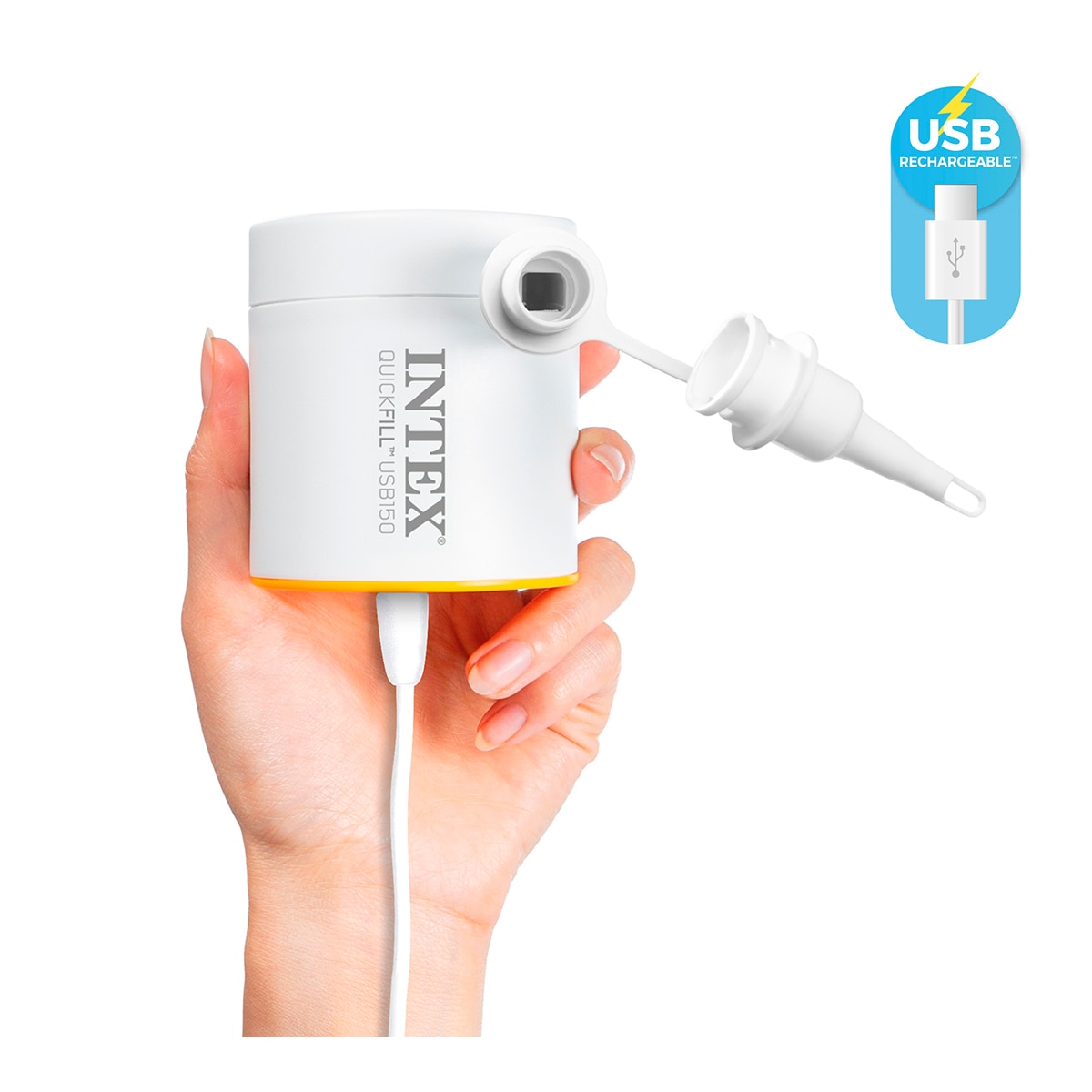 Mini hinchador eléctrico QuickFill USB150 Intex 2