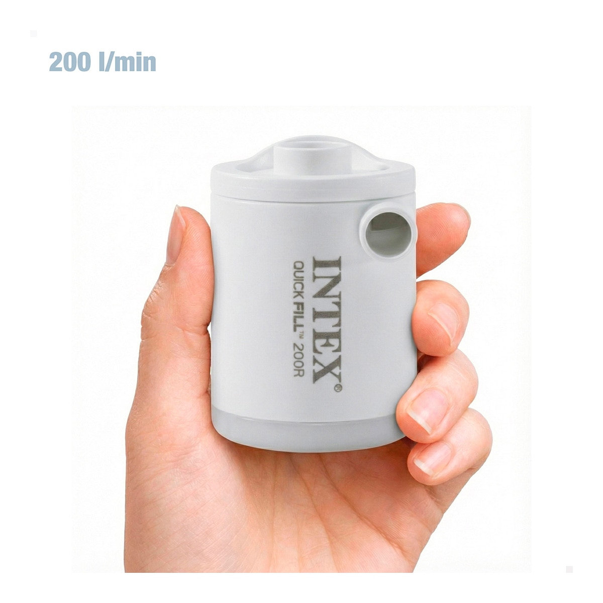 Mini hinchador eléctrico con linterna QuickFill USB200R Intex 4