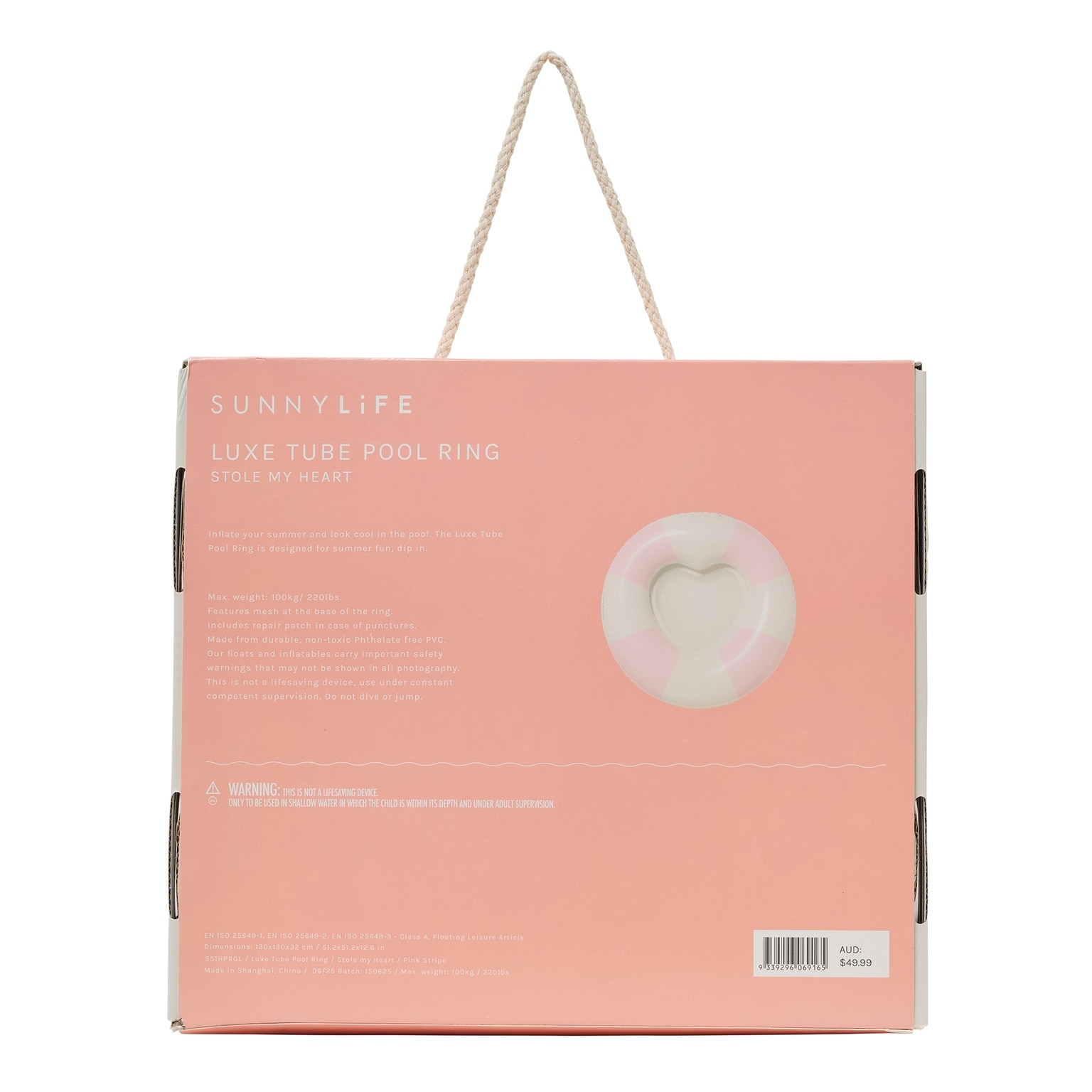 Flotador piscina luxe rosa Sunnylife 5