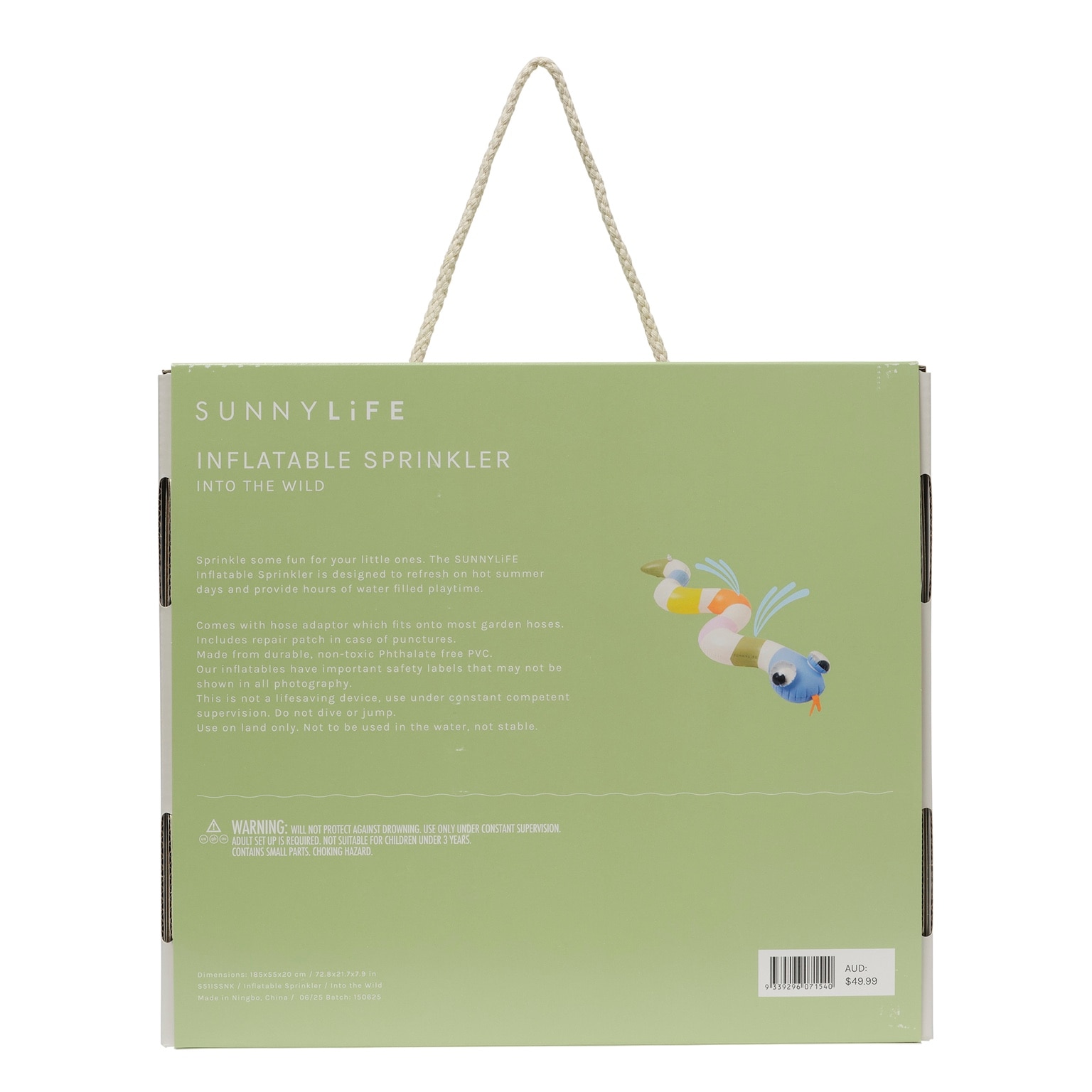 Aspersor inflable serpiente Sunnylife 7
