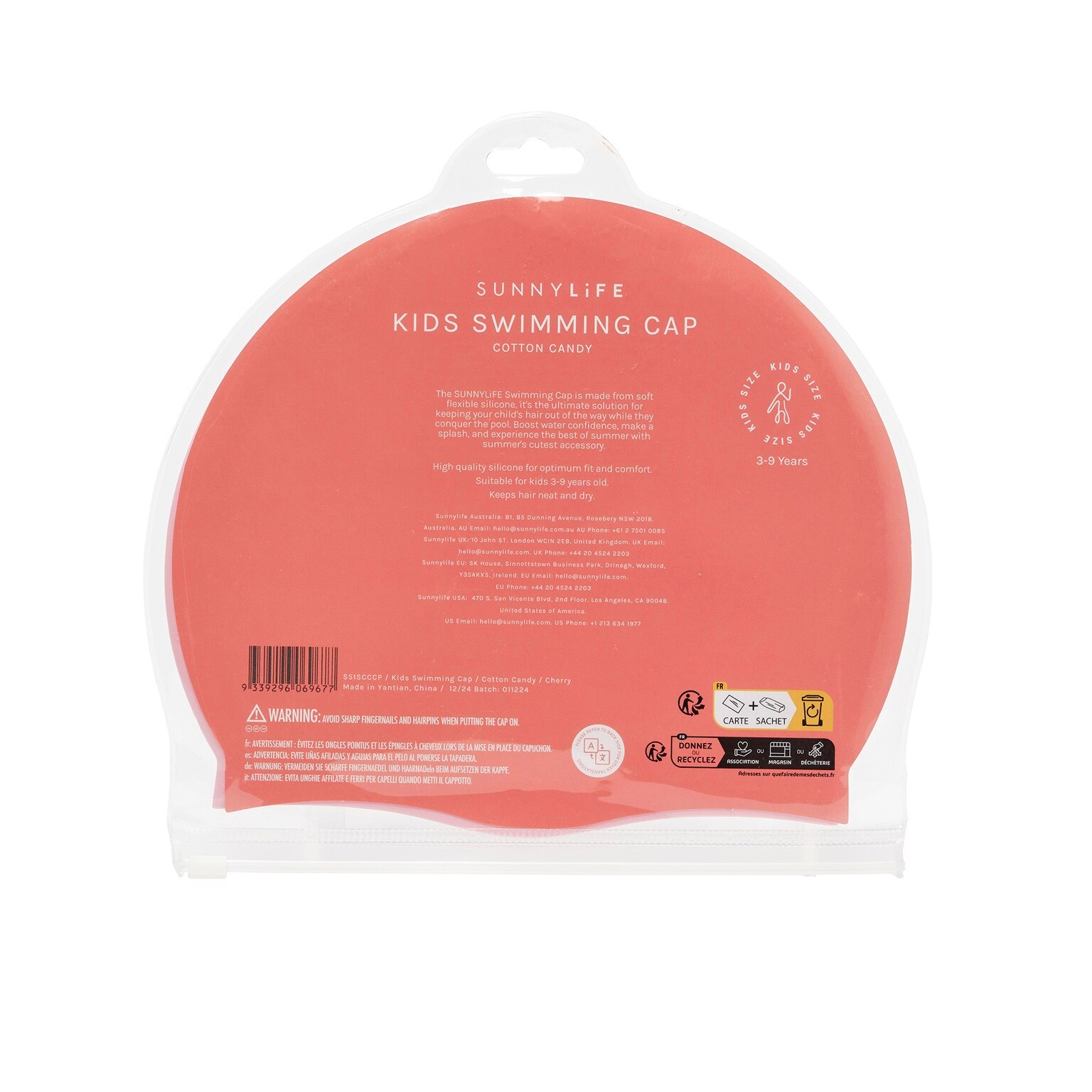 Gorro natación infantil rosa Sunnylife 4