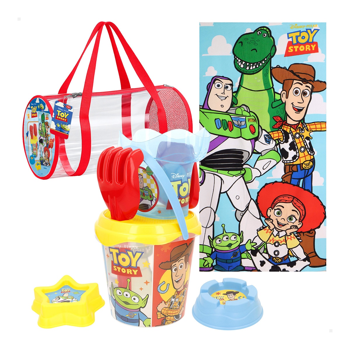 Imagen 0 de Bolsa de playa con cubo, accesorios y toalla Toy Story Colorbaby