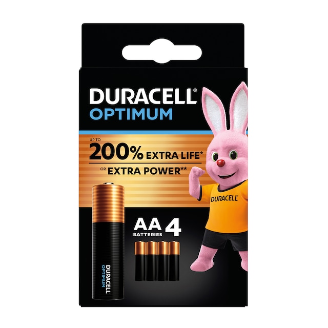 Pilas Duracell Optimum AA blister 4 unidades