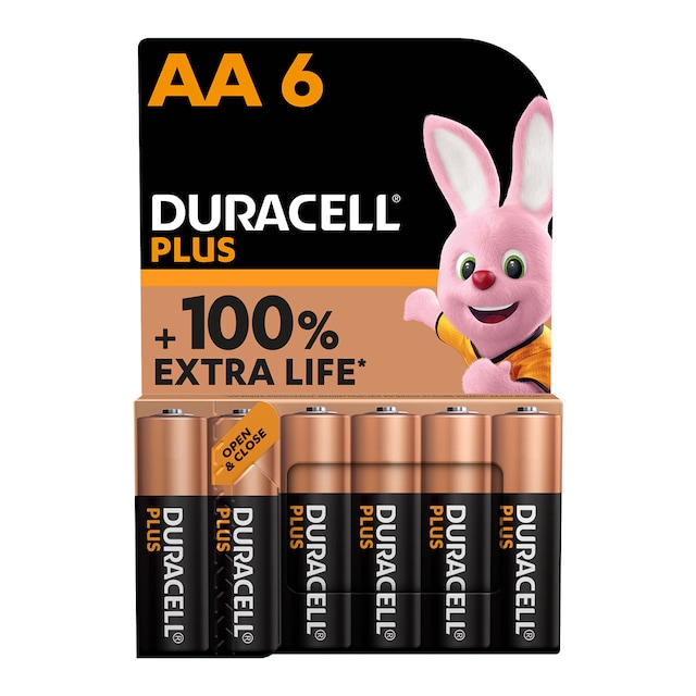 Pack 6 Pilas AA Duracell Plus