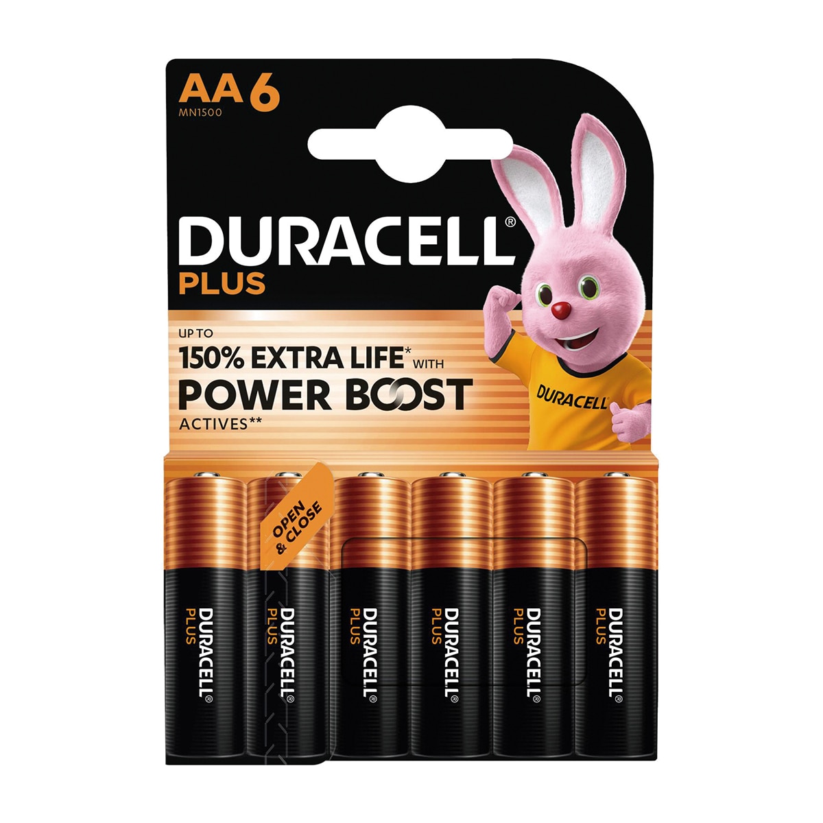 Imagen 0 de DURACELL Plus AA (6 Pack) ? Alkaline Batteries 1.5V