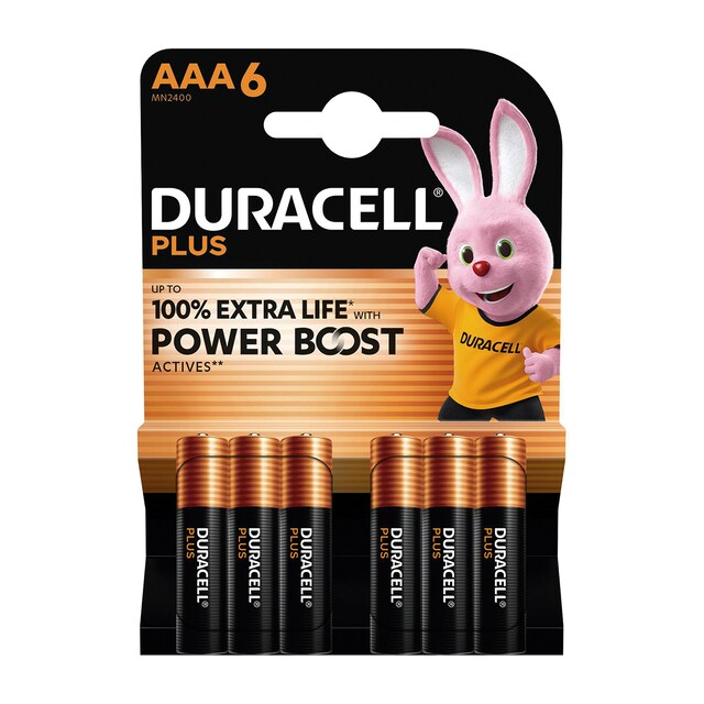 Imagen 0 de DURACELL Plus AAA (6 Pack) ? Alkaline Batteries 1.5V