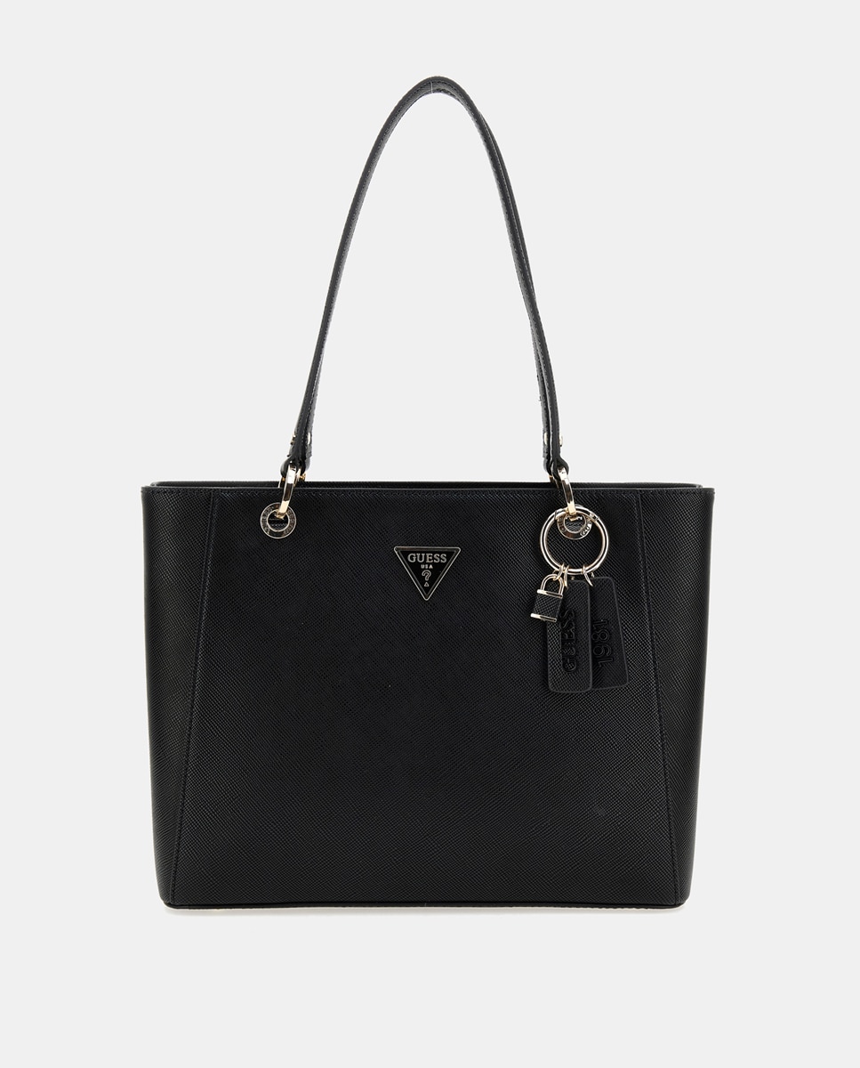 Mala Tipo Tote Noelle com Logótipo Metálico - Preto Preto-1