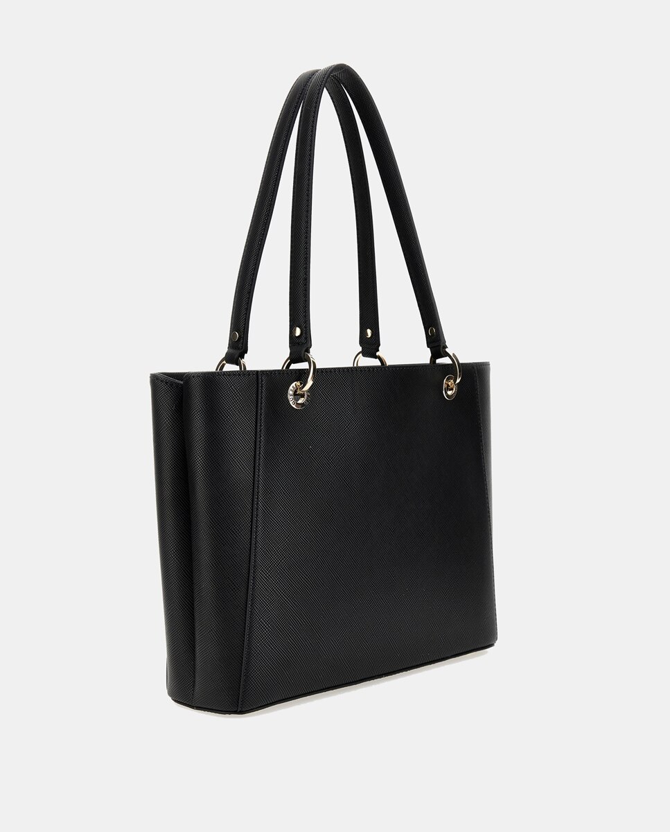 Mala Tipo Tote Noelle com Logótipo Metálico - Preto Preto-2