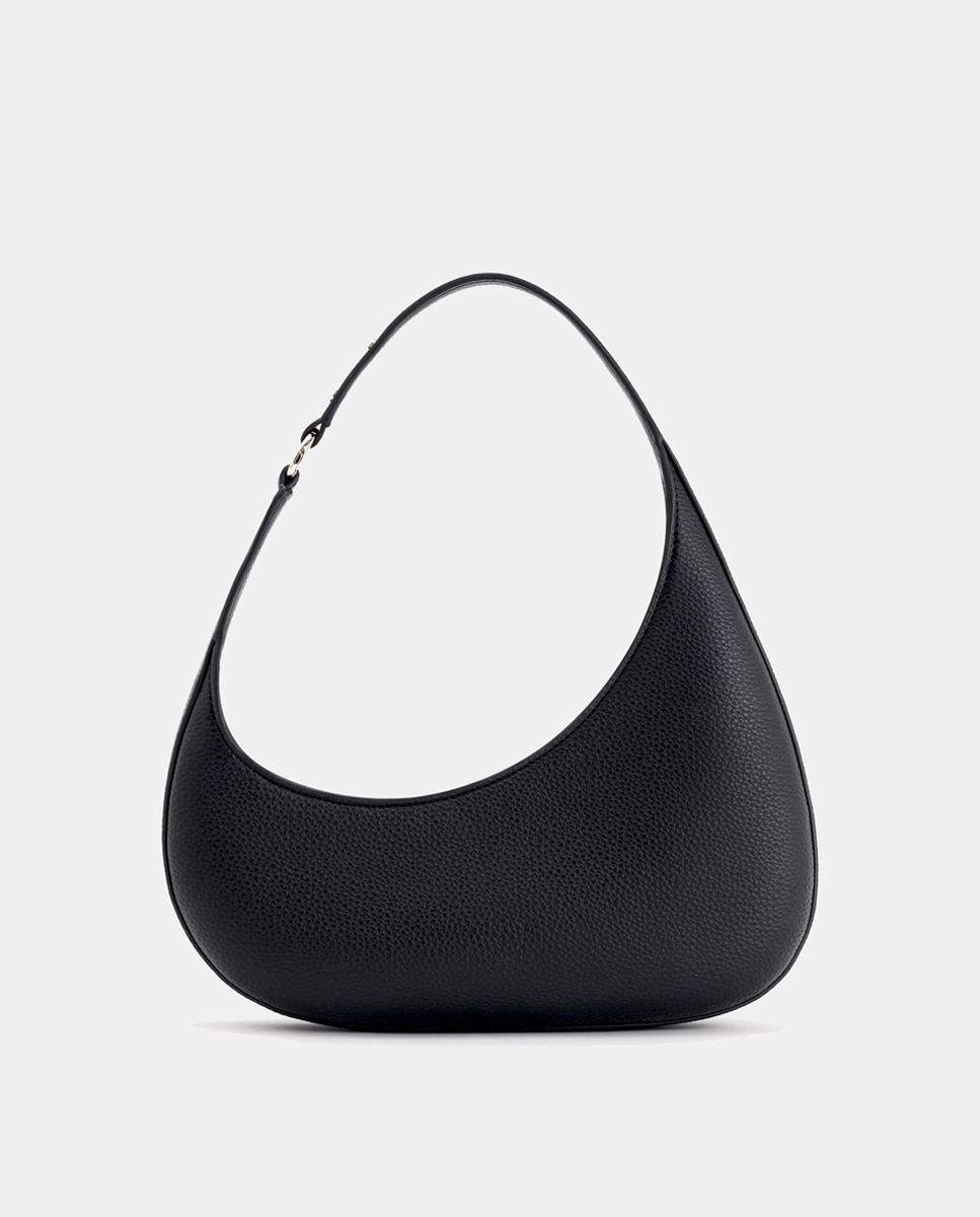 Mala de Ombro Harlee com Aplique Metálico Preto-6