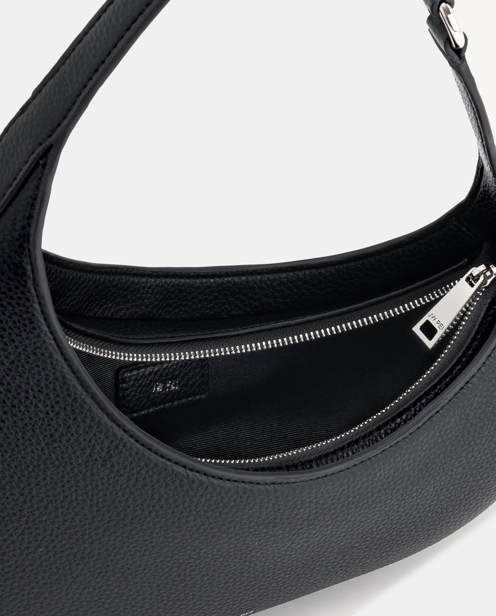 Mala de Ombro Harlee com Aplique Metálico Preto-7