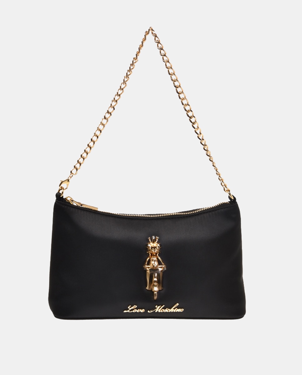 Mala Acetinada com Fecho de Correr - Preto Preto-1