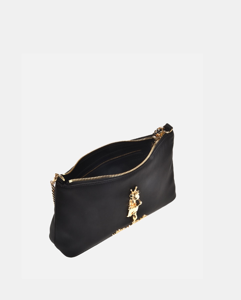 Mala Acetinada com Fecho de Correr - Preto Preto-2